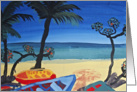 Painted Tropical Scene card