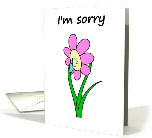 I'm Sorry I Hope You Can Forgive Me Sad Cartoon Flower card (860062)