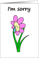 I’m Sorry I Hope You Can Forgive Me Sad Cartoon Flower card