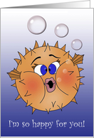 Congratulations general-puffer fish card