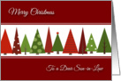 Merry Christmas for Son in Law - Festive Christmas Trees card