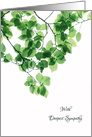 Sympathy - Branches of Green Leaves card