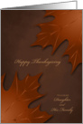 Thanksgiving to Daughter and her Family - Warm Autumn Leaves card