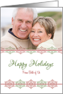 Happy Holidays From Both of Us - Snowflake Photo card