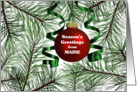 Season&rsquo;s Greetings from Maine - Pine Branches and Ornament card