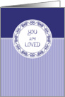 You Are Loved - Blue Whimsy Framed Encouragement card