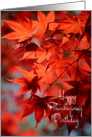 Thanksgiving Birthday - Radiant Red Fall Leaves card
