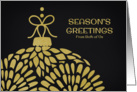 Season&rsquo;s Greetings From Both of Us - Gold Ornament card