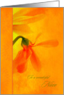 For Niece Birthday Glowing Orange Flowers card