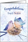 Congratulations Encouragement Empty Nexters Watercolor Parent Birds card