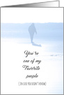 Father’s Day You’re One of My Favorite People Man Walking on Beach card