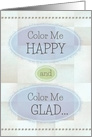 Father’s Day for Dad Color Me Happy and Color Me Glad card