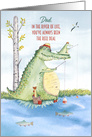 Father’s Day for Dad Father and Son Crocodiles Fishing card