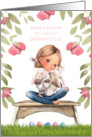 Happy Easter to a Special Grandniece Bunny Hugs and Easter Eggs card