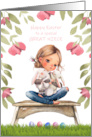 Happy Easter to a Special Great Niece Bunny Hugs and Easter Eggs card