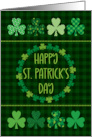 St. Patrick’s Day Patterned Shamrocks card