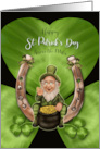 St. Patrick’s Day Across the Miles Leprechaun Irish Blessing card