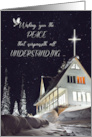 Christian Christmas House Peace that Surpasseth all Understanding card