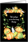 Thanksgiving Blessings Pumpkins Gourds and Leaves card