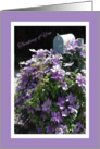 Thinking of You Mailbox and Clematis Blank card