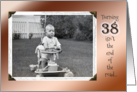 38th Birthday Humor ~ Vintage Baby in Stroller card