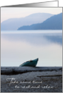 Retirement Congratulations ~ Kayak in Waiting After the Morning Run card