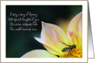 Happy Easter ~ Bee on a Flower card