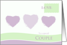 Happy Anniversary to a special Couple Love Stamp and Hearts card