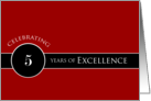 Business 5th Anniversary Circle of Excellence card