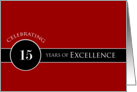 Business 15th Anniversary Circle of Excellence card
