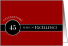 Business 45th Anniversary Circle of Excellence card