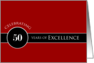 Business 50th Anniversary Party Invitation Circle of Excellence card