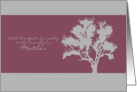 Sympathy Loss of Mother Tree Silhouette card