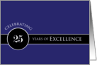 Business Employee Appreciation 25 Years Blue Circle of Excellence card