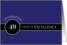 Business Employee Appreciation Celebrate 49 Years Blue Circle of Excellence card