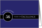 Business Employee Appreciation Celebrate 56 Years Blue Circle of Excellence card
