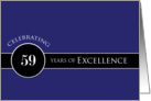 Business Employee Appreciation Celebrate 59 Years Blue Circle of Excellence card
