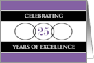 Business 25th Anniversary Purple Circles of Excellence card