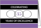 Business 35th Anniversary Purple Circles of Excellence card