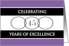 Business 45th Anniversary Purple Circles of Excellence card