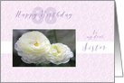 For Sister 68th Birthday White Flowers card