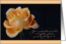 Happy Birthday ~ You Make the World ~ Dry Brushed Rose card