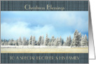 Christmas Blessings to Brother & His Family Country Winterscape card