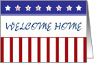 Welcome Home for Marine ~ Patriotic Stars and Stripes card