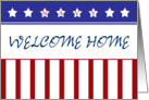 Welcome Home from Navy ~ Patriotic Stars and Stripes card