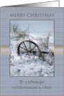 Merry Christmas to Veterinarian & Staff ~ Farm Implement in the Snow card