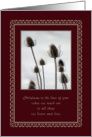 Merry Christmas Teasel in the Snow card