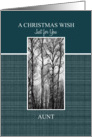 A Christmas Wish for Aunt Black and White Treescape card