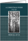 A Christmas Wish From All of Us Black and White Treescape card