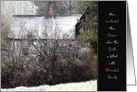 Christmas How Wonderful This Season ~ Snowy Cabin in the Woods card
